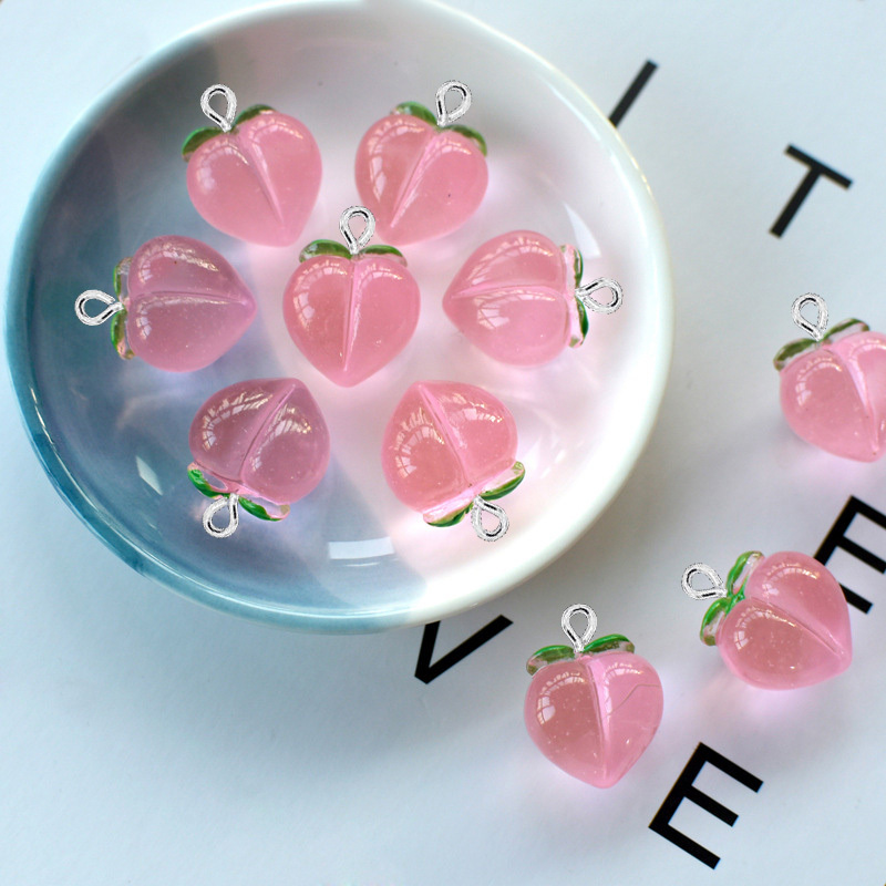 Resin Art Materials Kit - 10Pcs New Transparent Peach Flat Resin