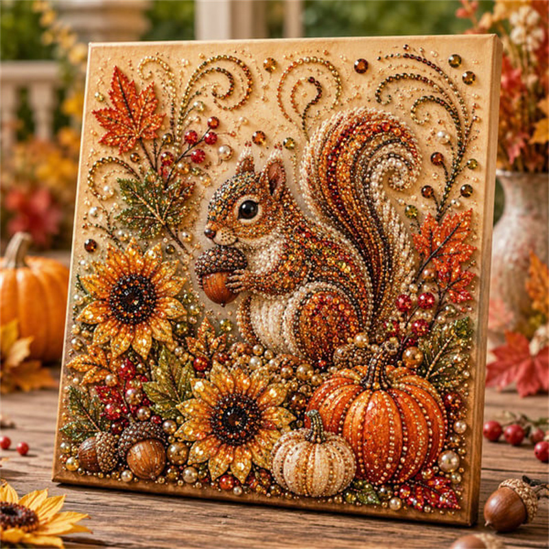 Resin Art Kit For Beginners - Autumn Diamond Pearl Painting Kit Fall