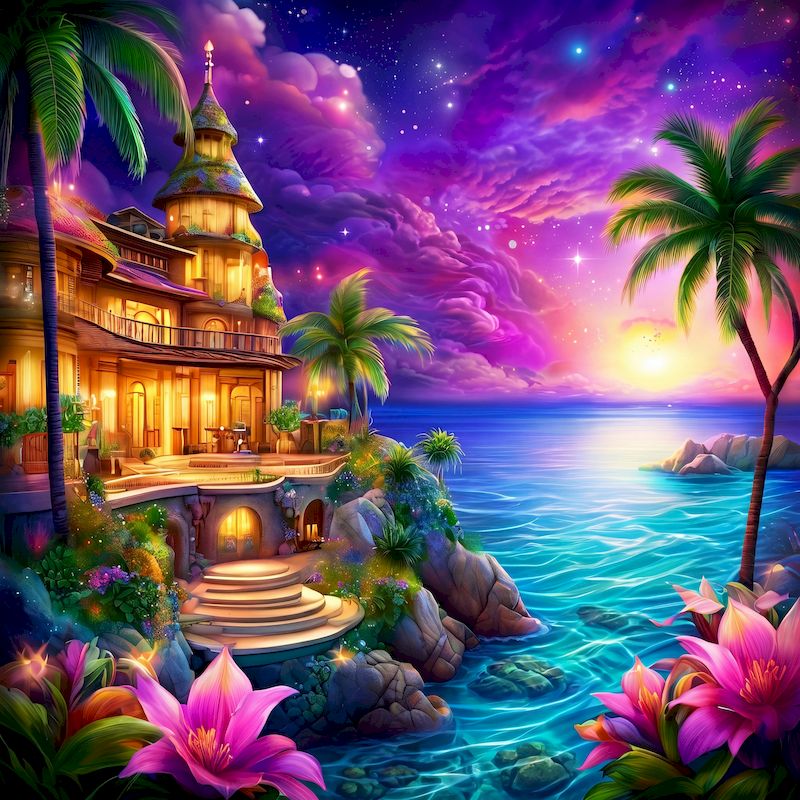 Resin Art Wallpaper - GATYZTORY Seaside Diamond Painting Kit Handiwork