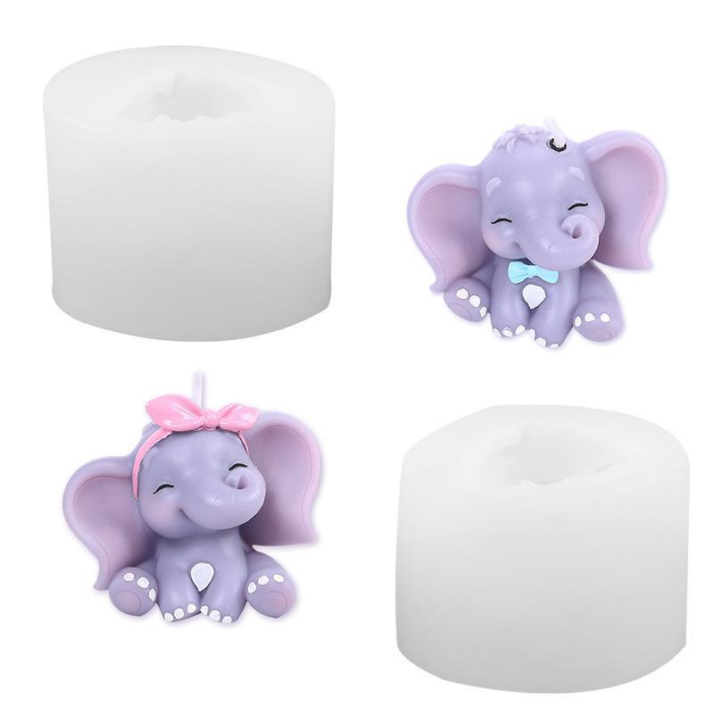 Resin Art Easy - Cute 3D Elephant Silicone Candle Mold