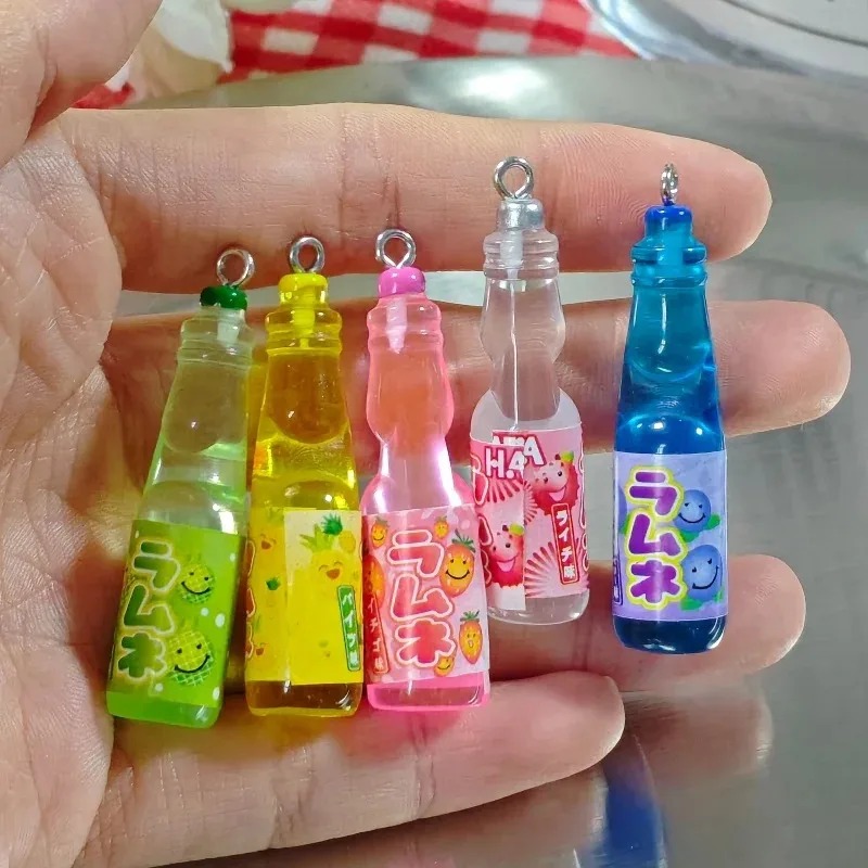 Resin Art Materials Kit - 10Pcs Tiny Soda Bottle Resin Charms