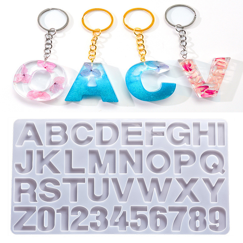 Resin Art Kit For Beginners - Alphabet Epoxy Resin Silicone Mold DIY