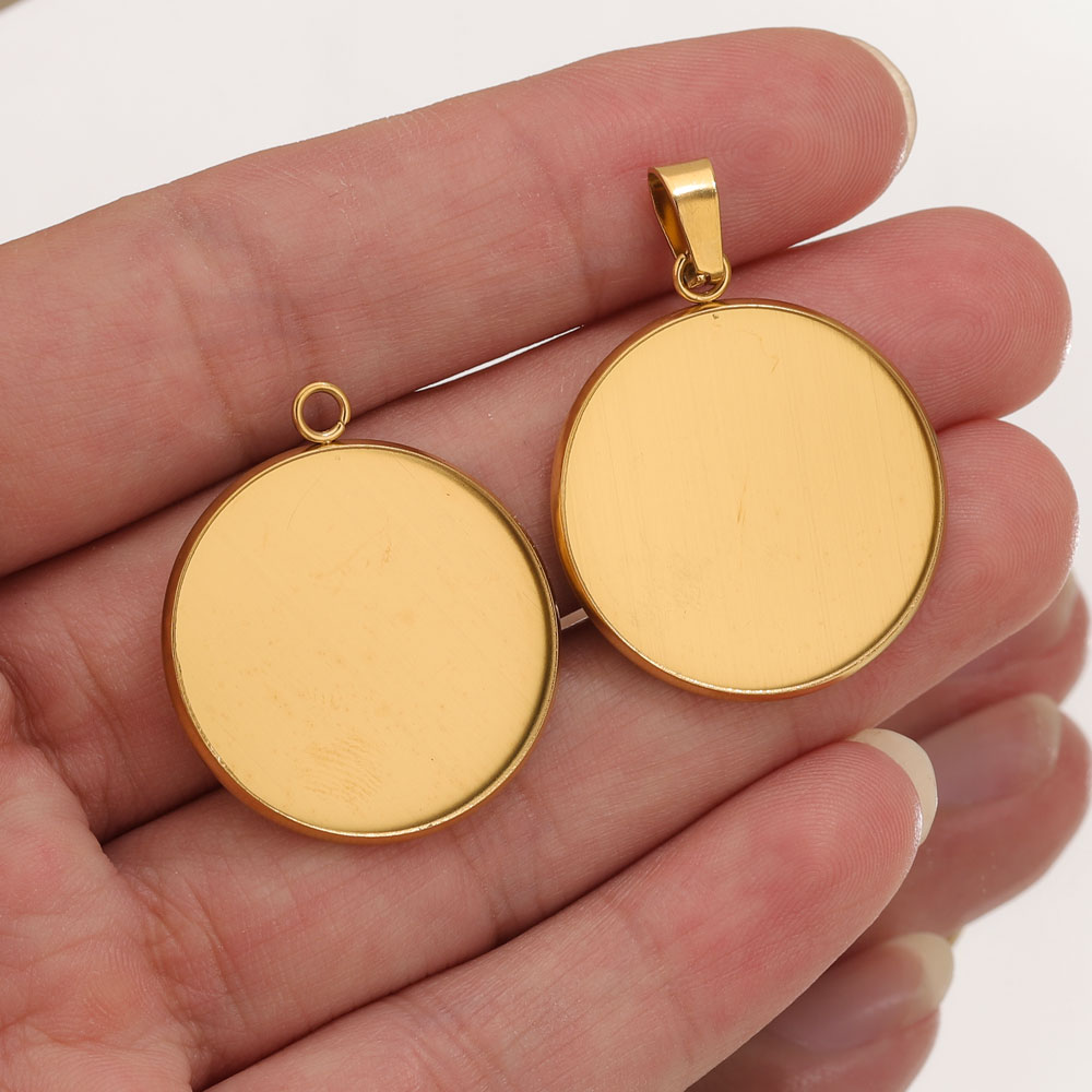 Resin Art Materials Kit - 10pcs Stainless Steel Gold Pendants Resin
