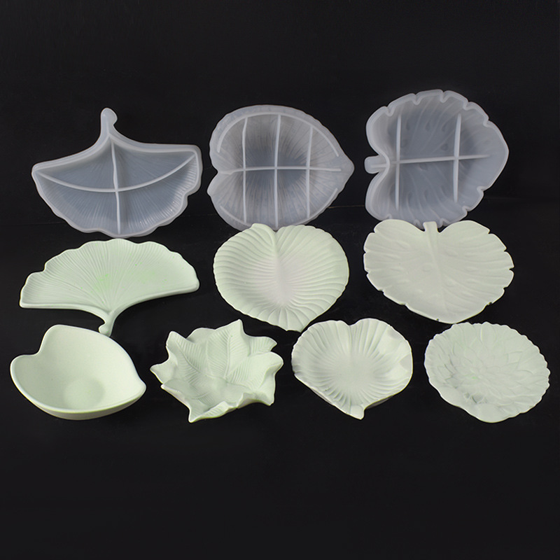 Resin Art Tray - Plaster Cement DIY Leaf Dish Mold