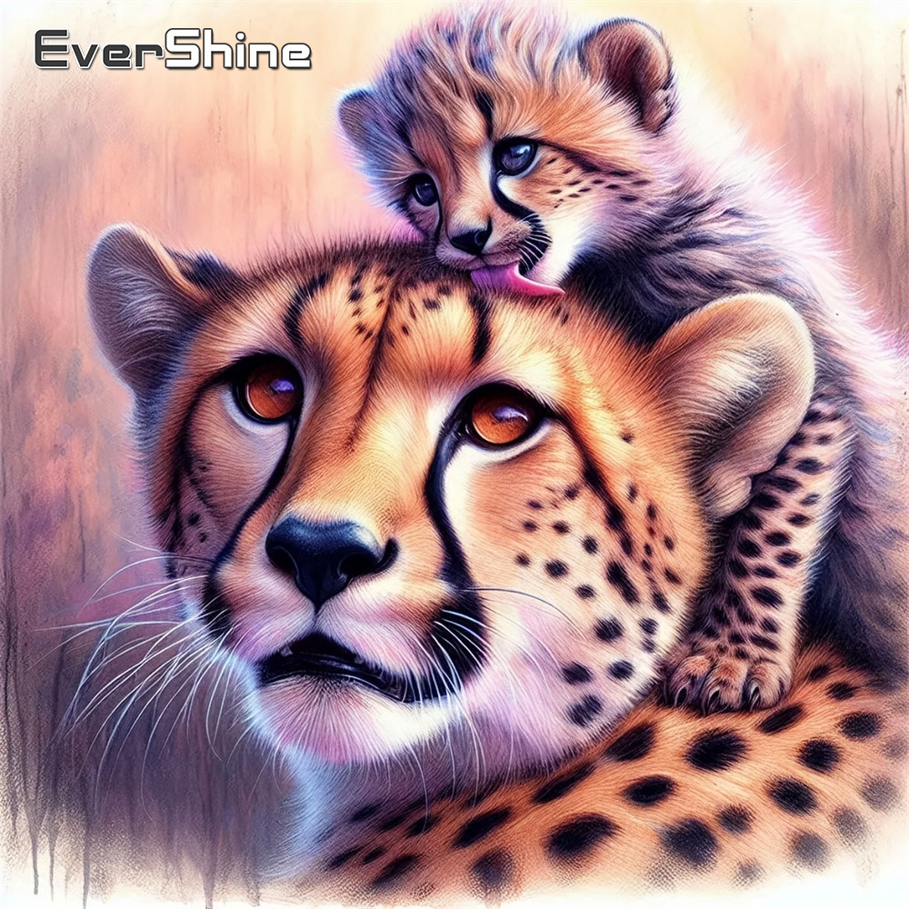 Resin Art Wallpaper - Evershine Diamond Painting Animal Picture Rhinestones