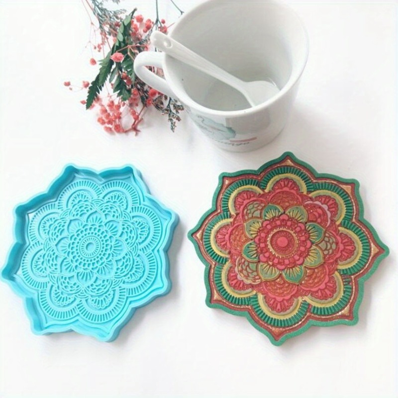 Resin Art Tray - Mandala Coaster Silicone Mold Round Tray