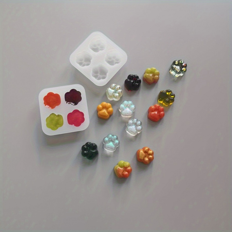 Resin Art Clay - 1Cat Paw Pattern Silicone Mold Set-4A