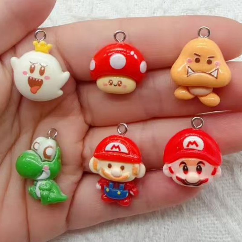 Resin Art Materials Kit - 10pcs resin cartoon pendant, DIY jewelry