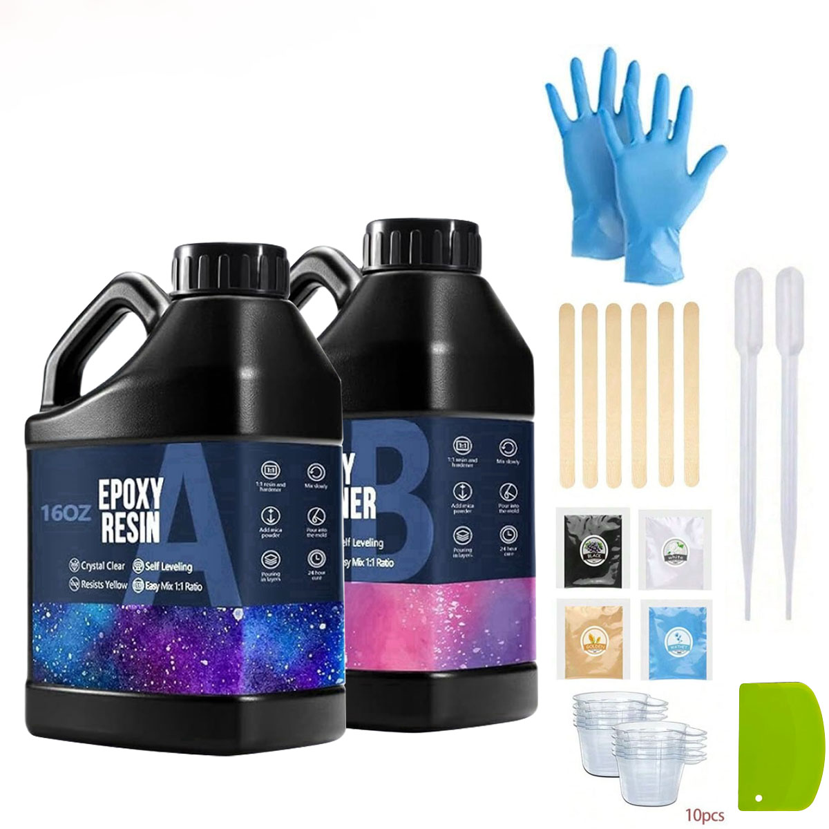 Resin Art Easy - 1000ml Crystal Clear Epoxy Resin Kit