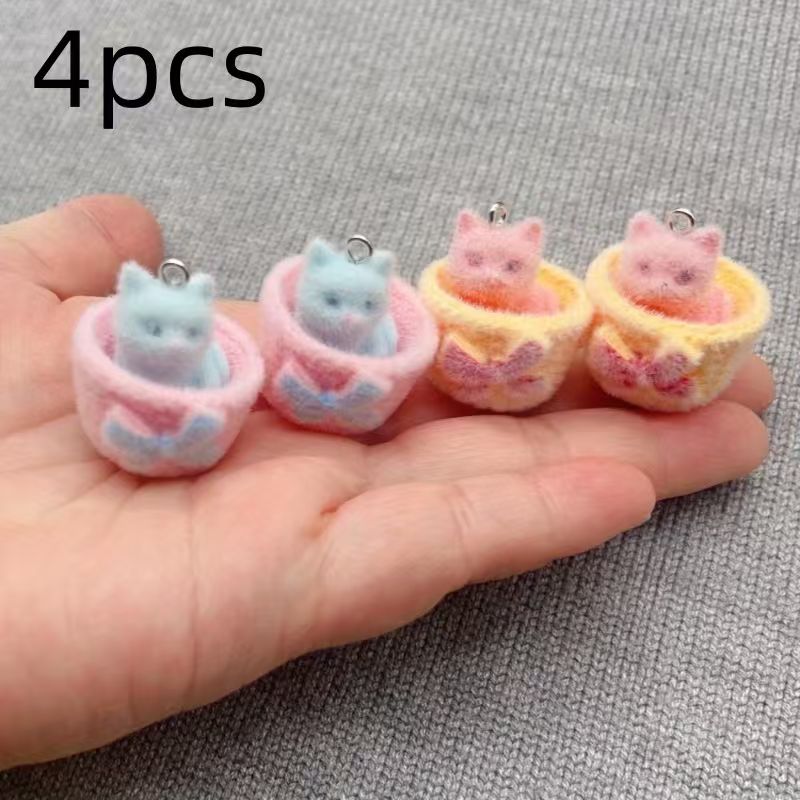4pcs 3D plush resin cat pendan - Resin Art Materials Kit recension och pris