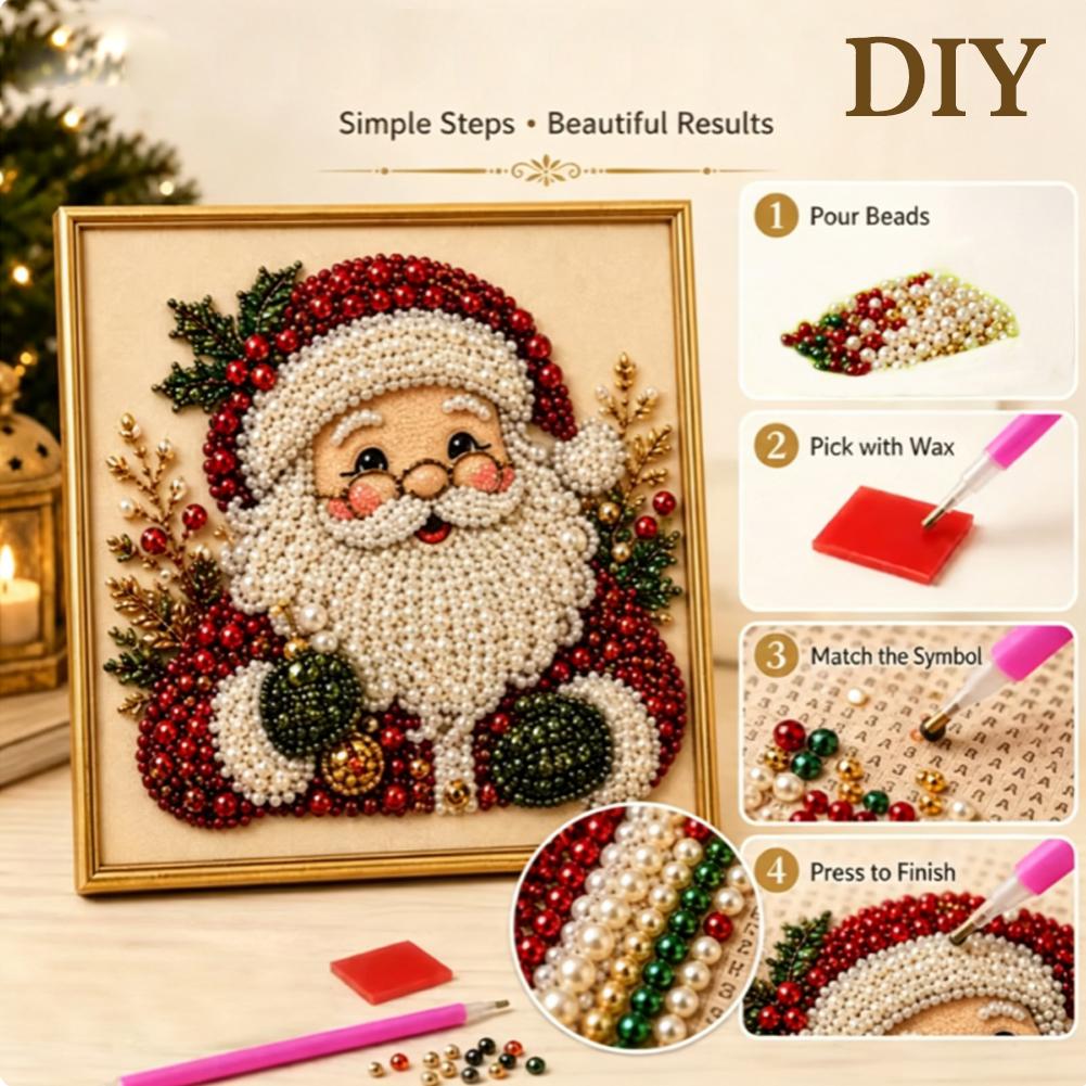Christmas Santa Claus Pearl Ar - Resin Art And Craft recension och pris