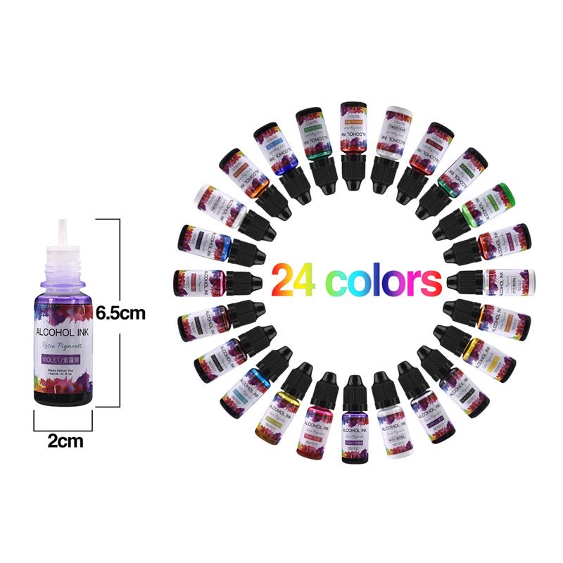 24 Color/Set 10ml  Resin Pigme - Resin Dye Opaque recension och pris
