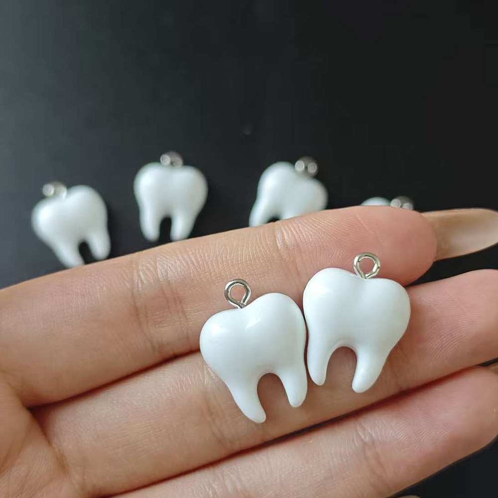 10pcs Cute White Teeth Resin P - Resin Art Materials Kit recension och pris