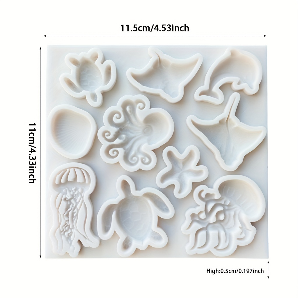 Sea Animal Silicone Mold Octop - Resin Art Clay recension och pris