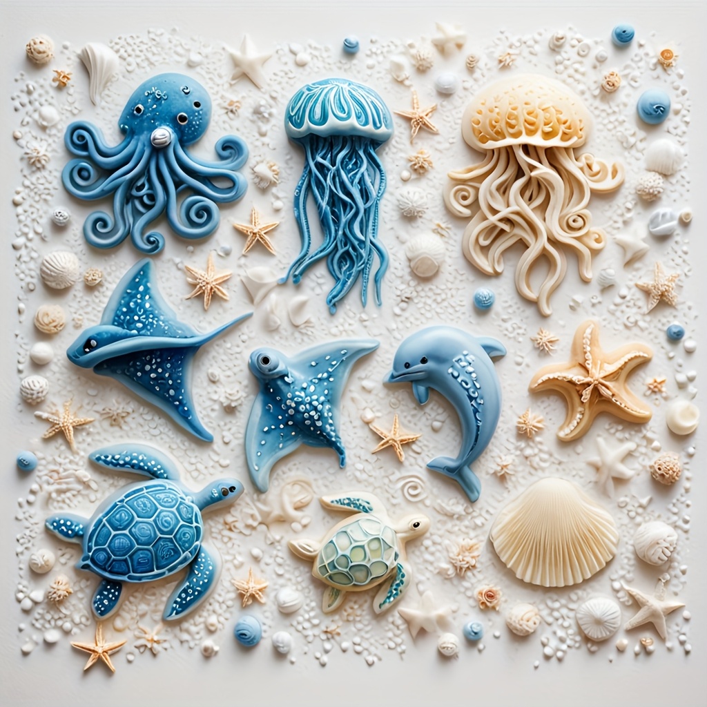 Sea Animal Silicone Mold Octop - Resin Art Clay recension och pris