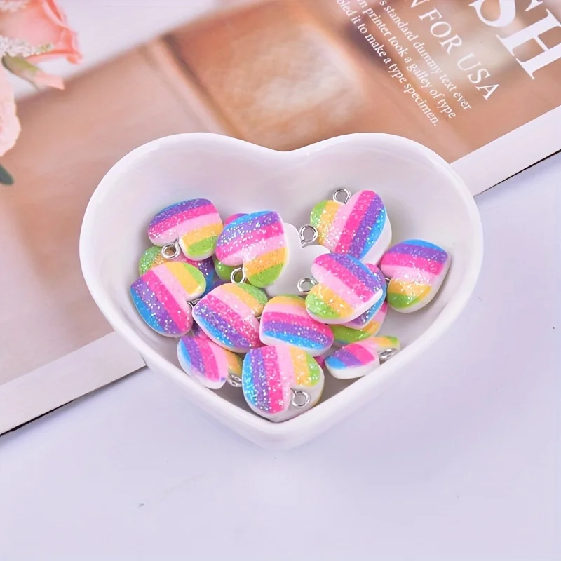 10Pcs Colorful Heart Resin Cha - Resin Art Materials Kit recension och pris