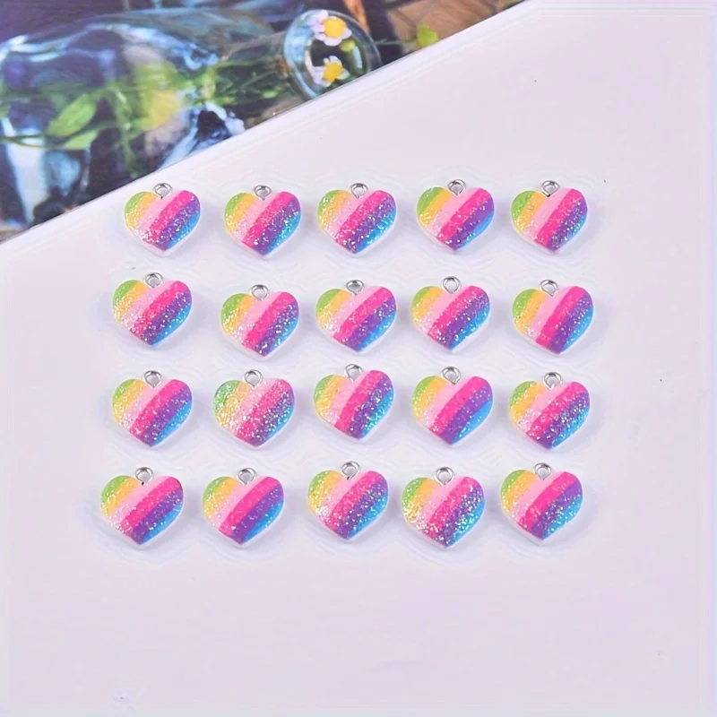 10Pcs Colorful Heart Resin Cha - Resin Art Materials Kit recension och pris