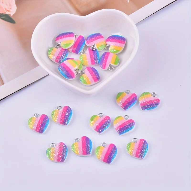 10Pcs Colorful Heart Resin Cha - Resin Art Materials Kit recension och pris