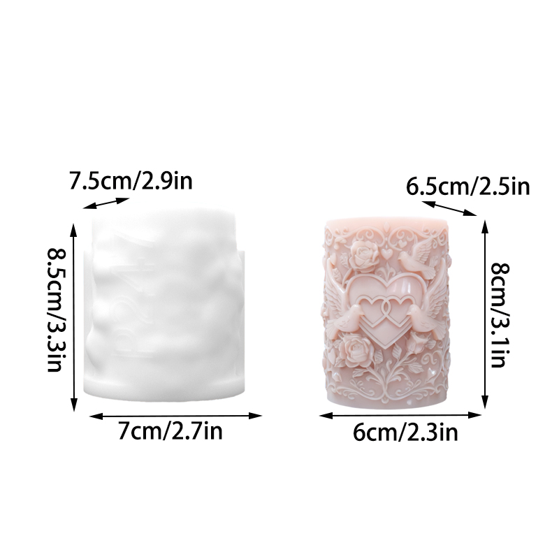 Double Heart Connected White D - Resin Art Of Rose recension och pris