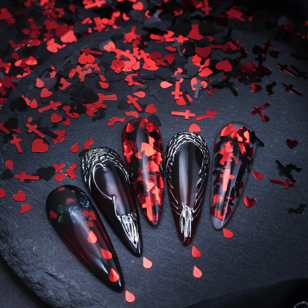Halloween Nail Sequins 5g –Bat - Mica Flake Resin recension och pris