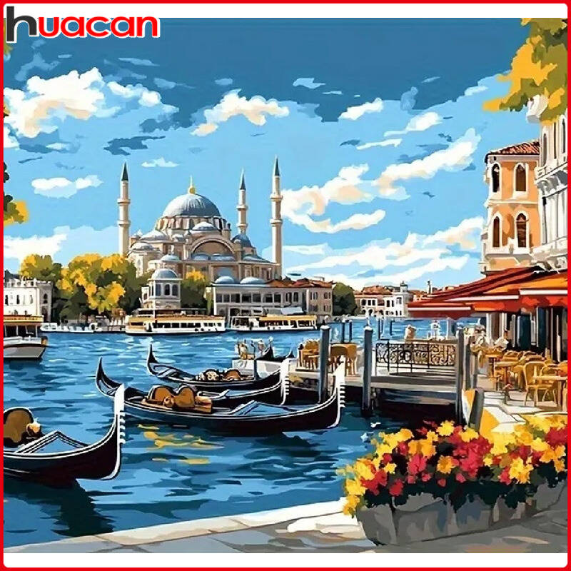 HUACAN 5d Diamond Painting Vin - Resin Art Wallpaper recension och pris
