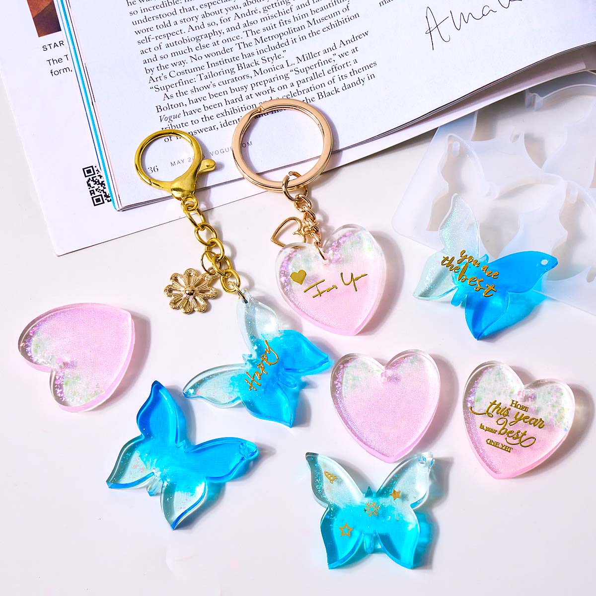 Six-hole with Holes Earring Si - Resin Art Acrylic recension och pris
