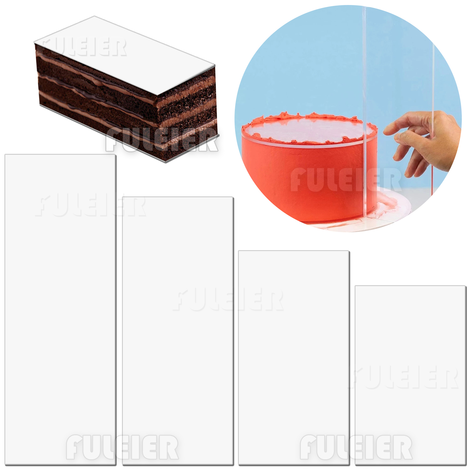 Acrylic Cake Cream Scraper,Rec - Tray Mold Rectangle recension och pris