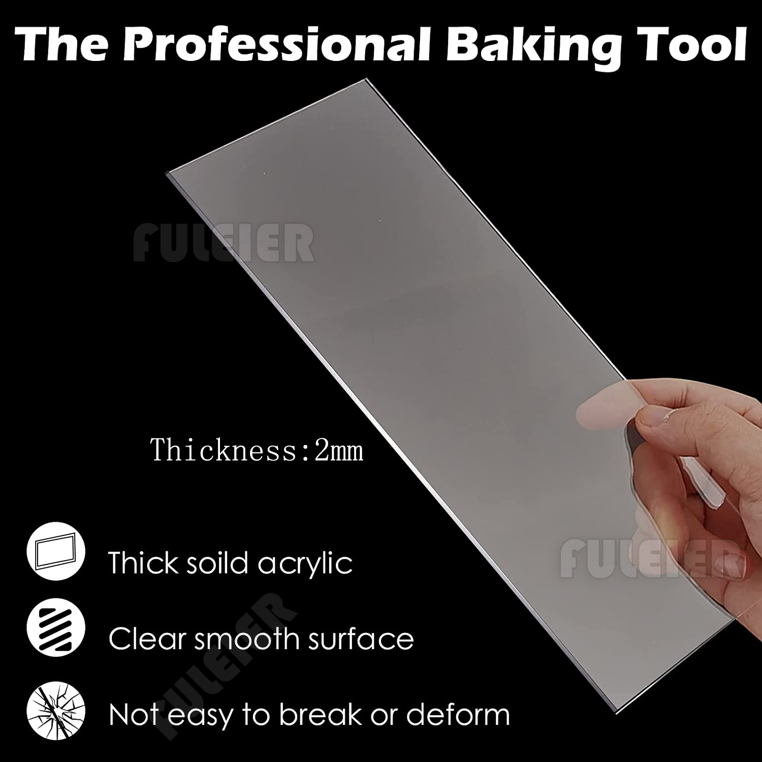 Acrylic Cake Cream Scraper,Rec - Tray Mold Rectangle recension och pris