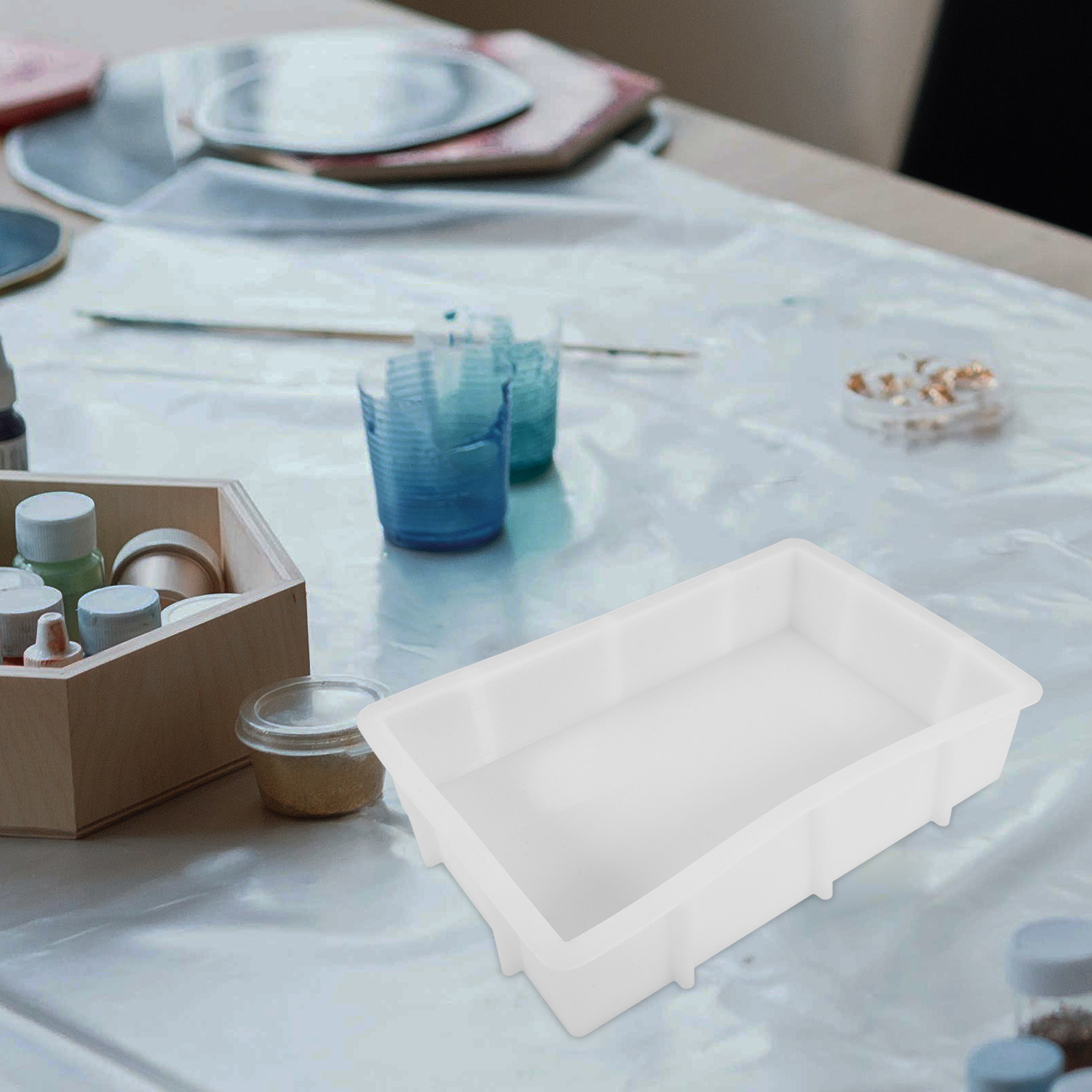 Large Rectangle Resin Silicone - Tray Mold Rectangle recension och pris