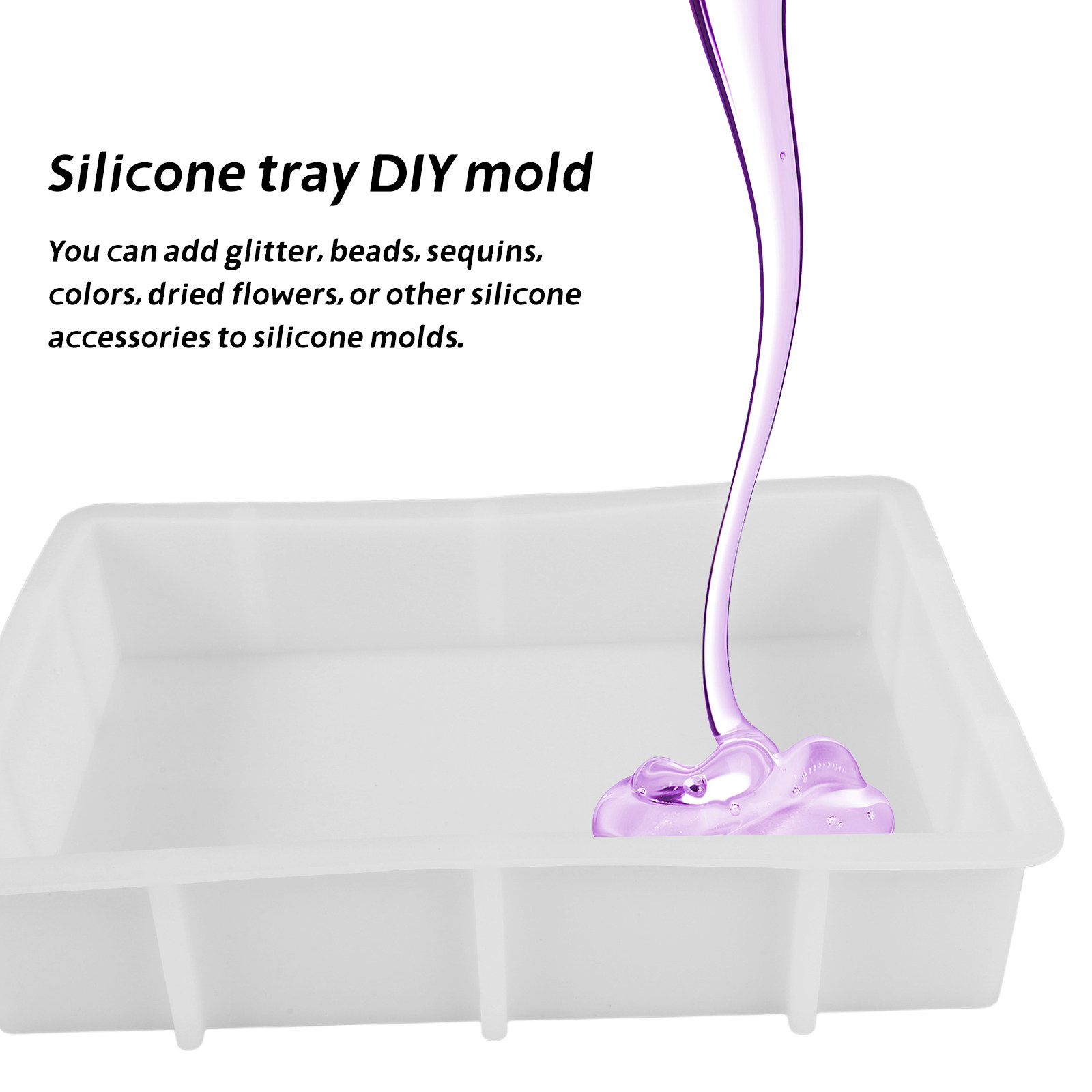 Large Rectangle Resin Silicone - Tray Mold Rectangle recension och pris