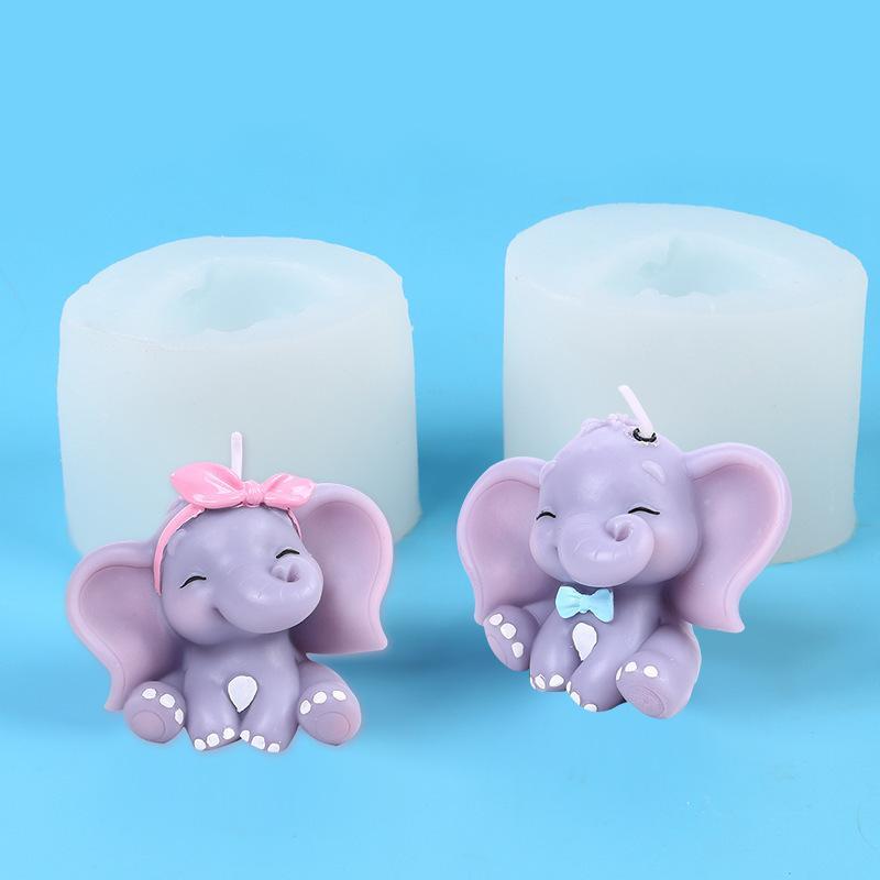 Cute 3D Elephant Silicone Cand - Resin Art Easy recension och pris