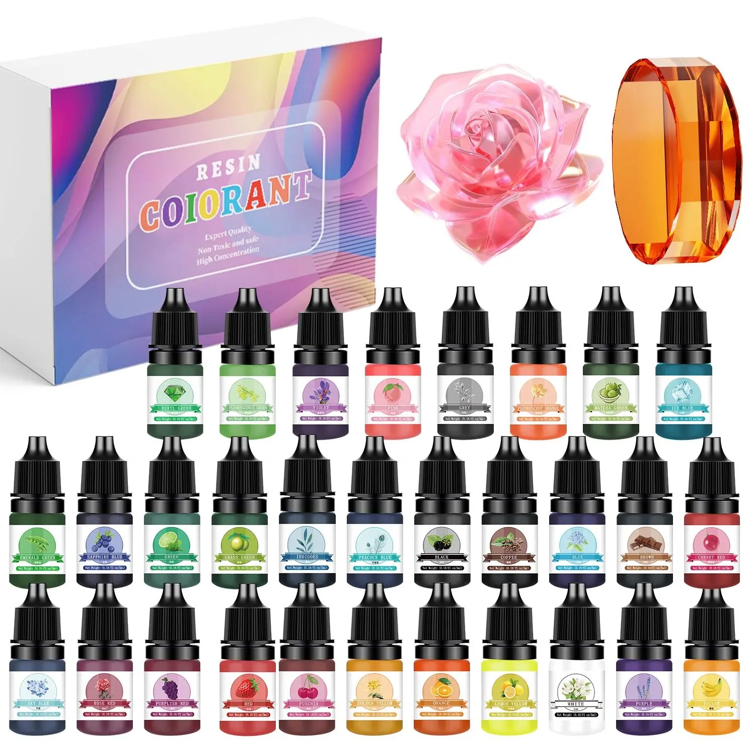 30Colors 5ml Epoxy Resin Pigme - Resin Dye Opaque recension och pris