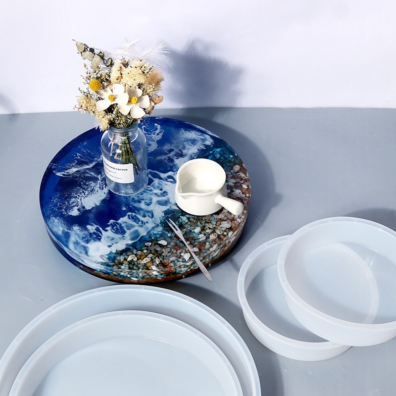 Round Epoxy Table Resin Molds, - Resin Art Tray recension och pris