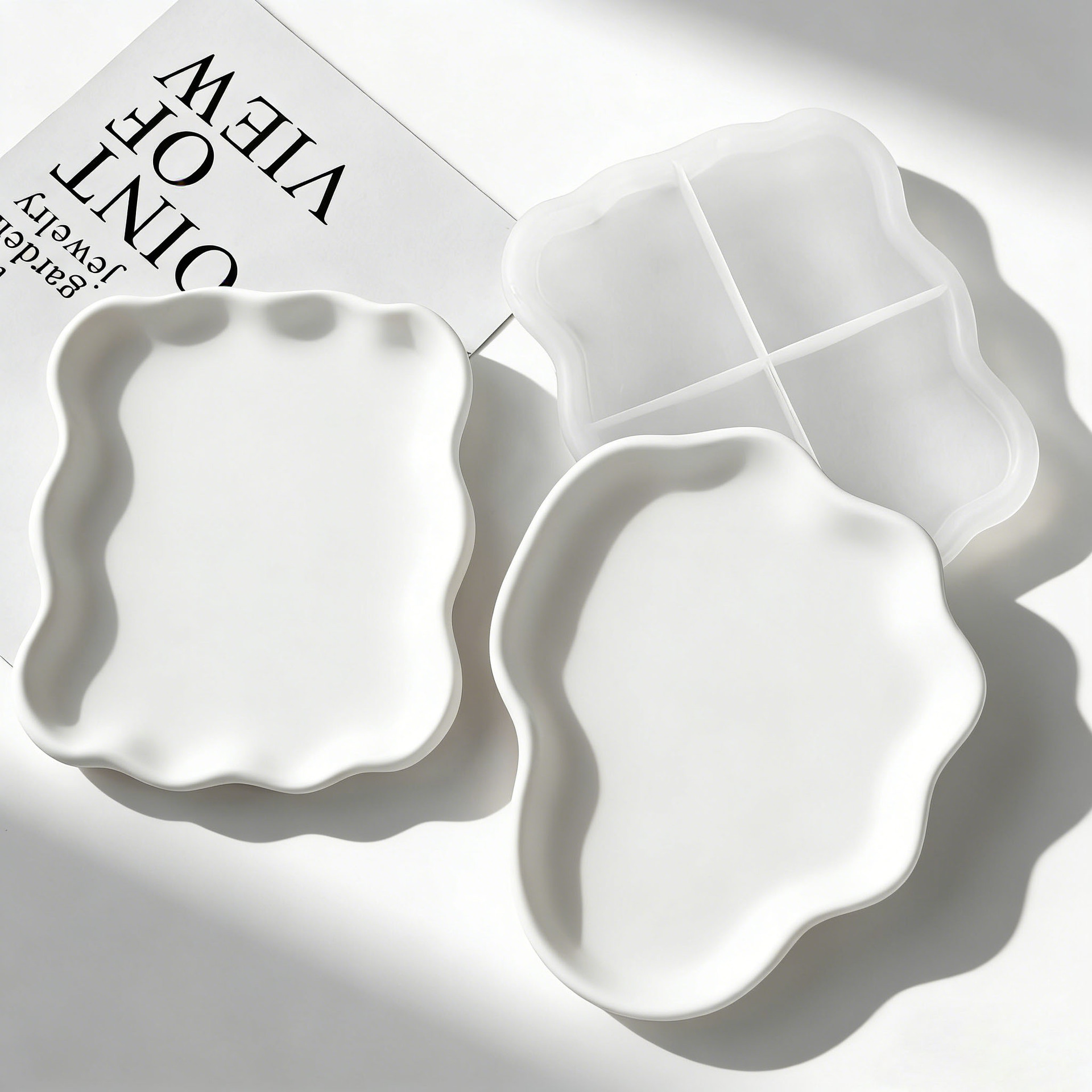 DIY Geometric Wave Plaster Coa - Resin Art Tray recension och pris