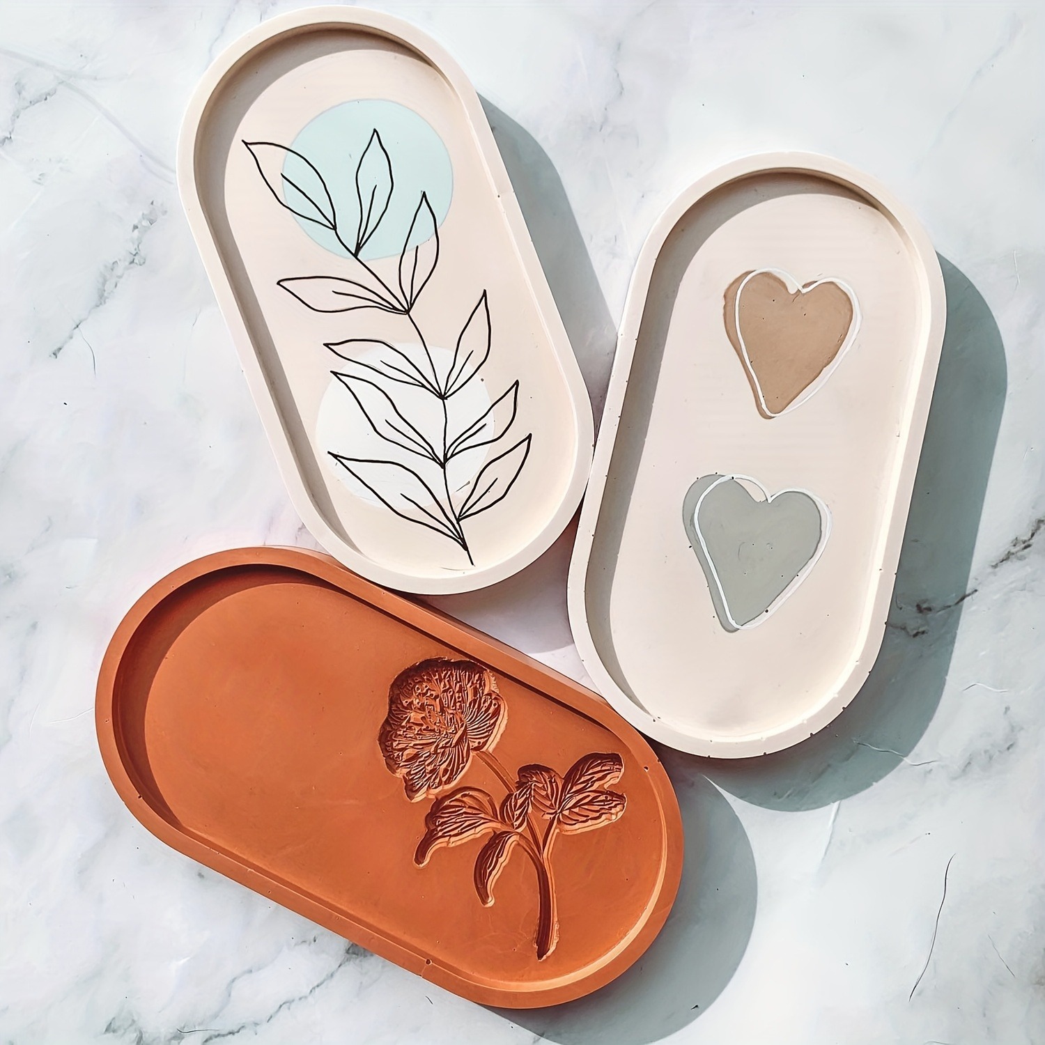 1pc Oval Coaster Epoxy Resin C - Resin Art Tray recension och pris