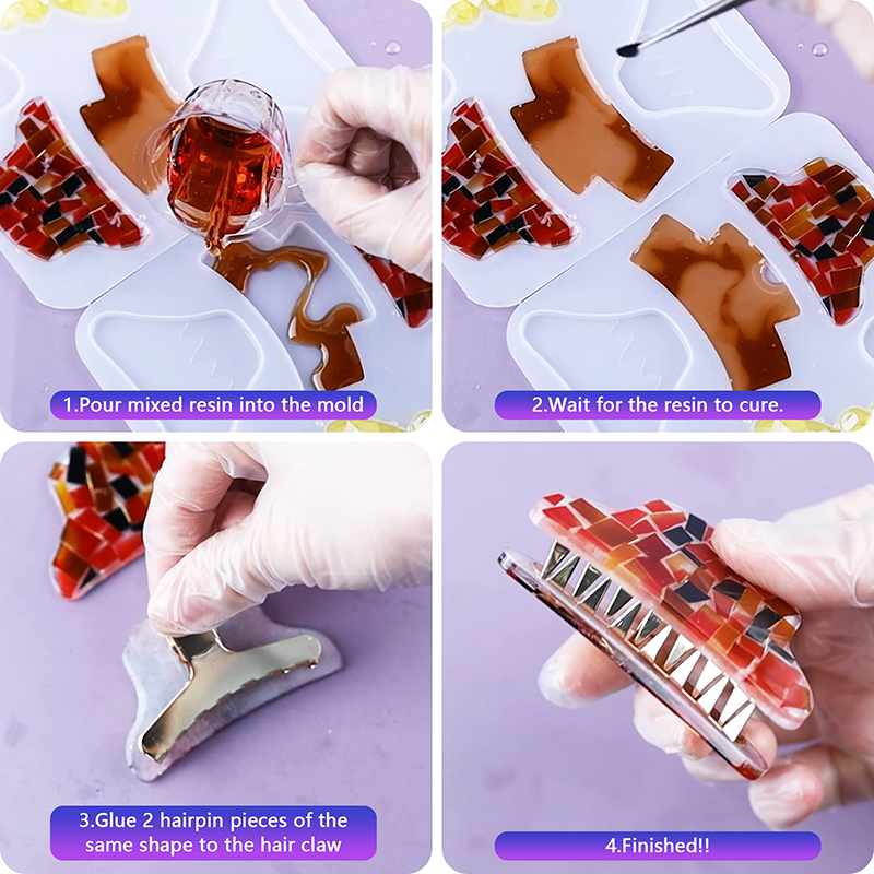 Hair Claw Clips Silicone Resin - Resin Art Acrylic recension och pris
