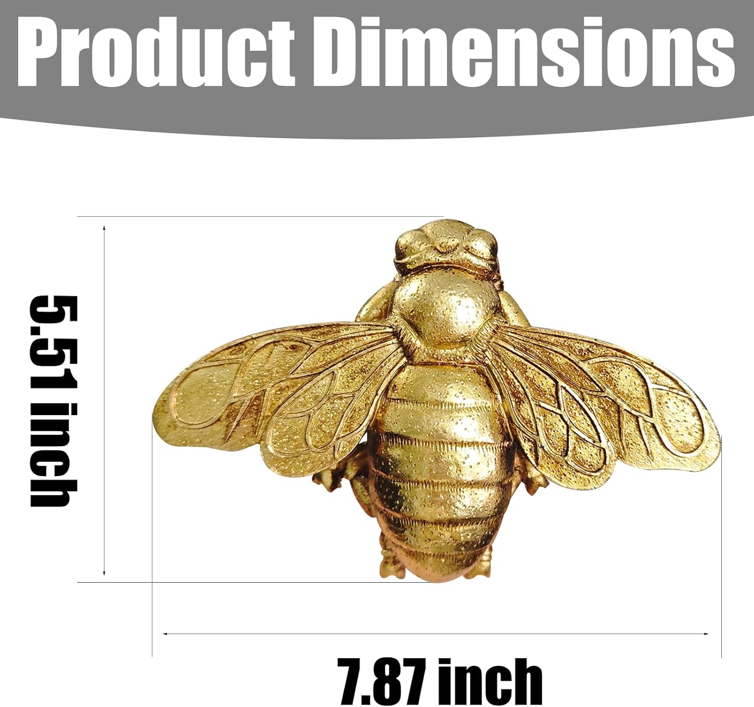 3D Gold Bee Wall Sculpture, Re - Resin Art Easy recension och pris