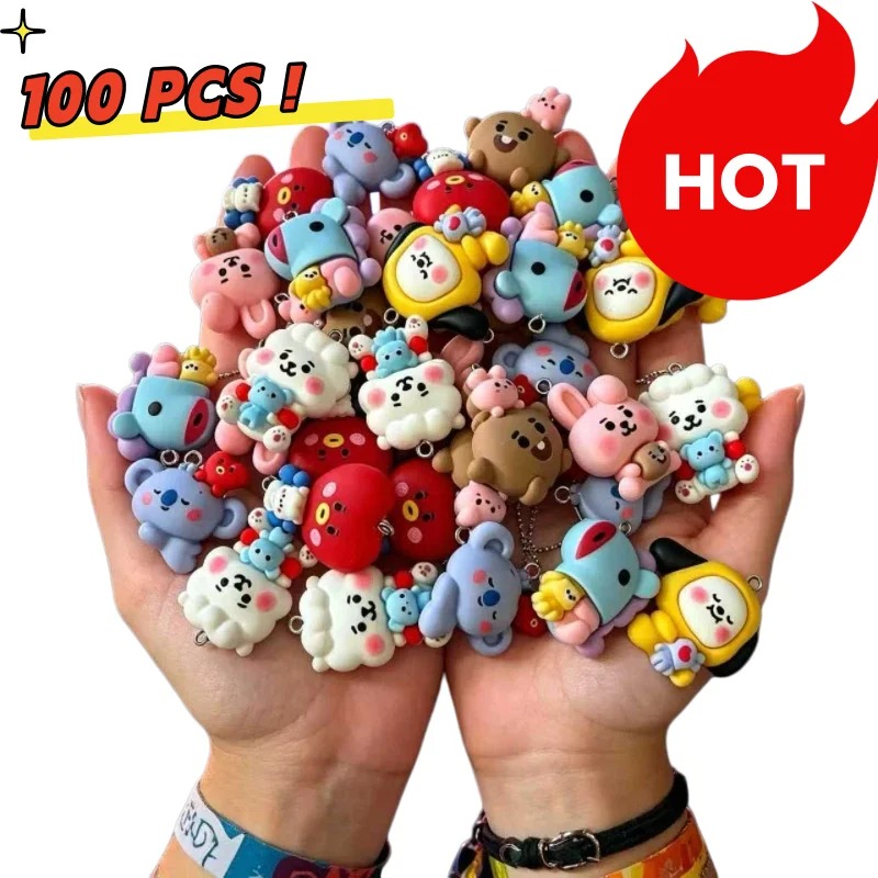 7pcs BT21 Resin Cartoon Charm  - Resin Art Materials Kit recension och pris