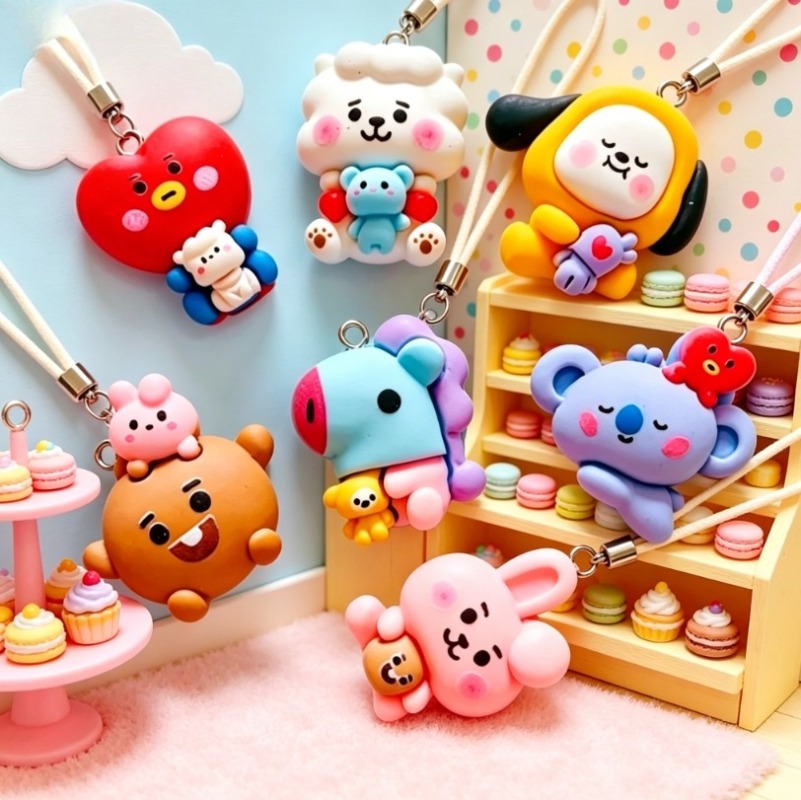 7pcs BT21 Resin Cartoon Charm  - Resin Art Materials Kit recension och pris