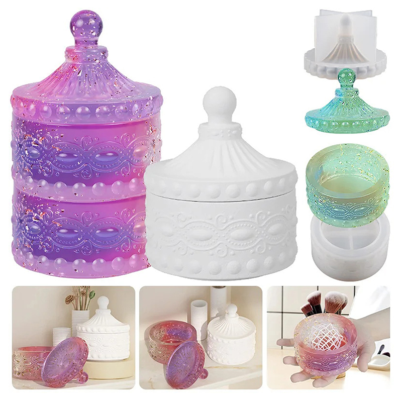 1set Striped Candle Jar Silico - Resin Art Clay recension och pris