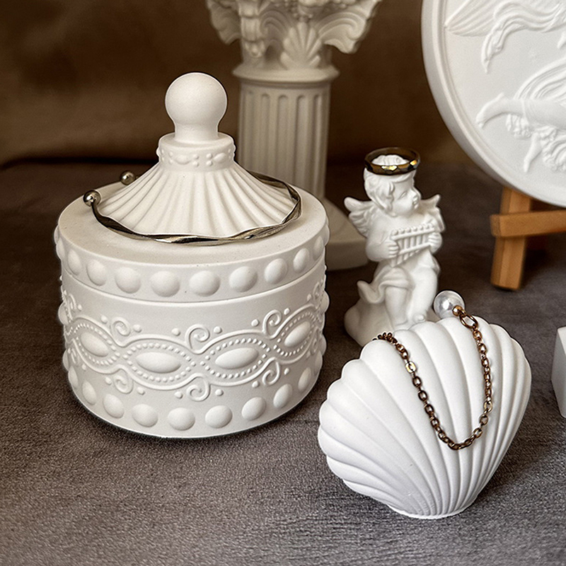 1set Striped Candle Jar Silico - Resin Art Clay recension och pris