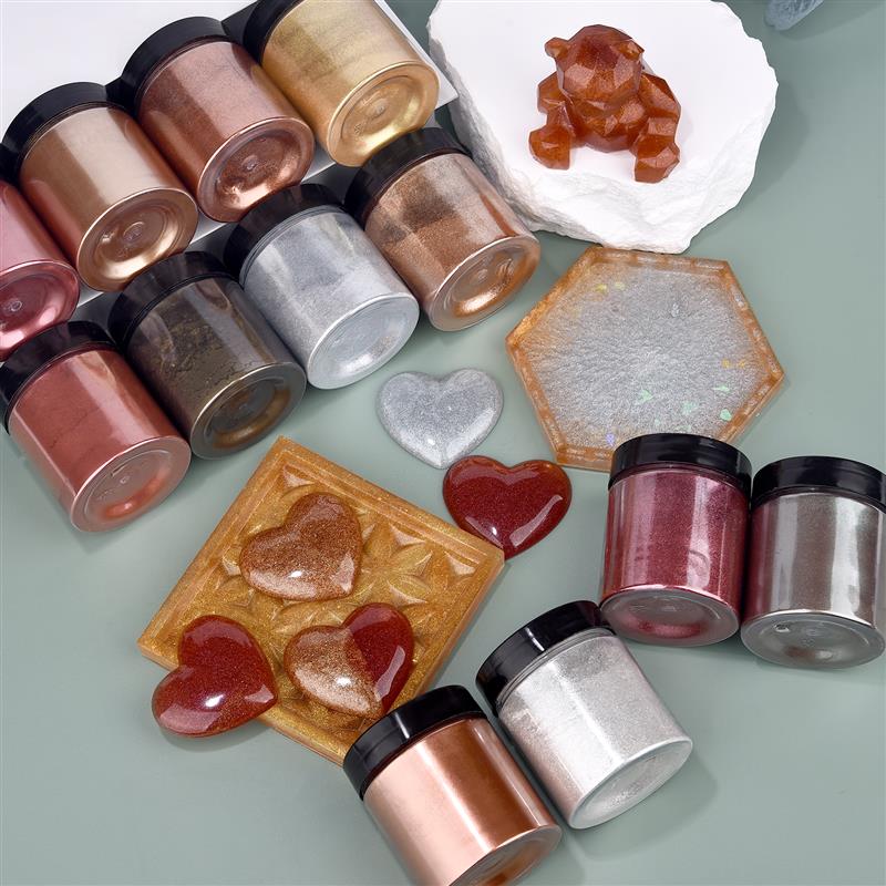 50g Shimmer Metallic Gold Silv - Resin Art Acrylic recension och pris