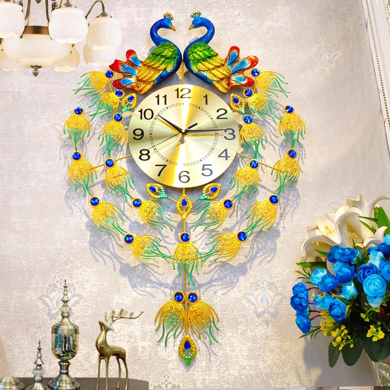 Peacock Nordic Wall Clocks Dig - Resin Art Wall Clock recension och pris