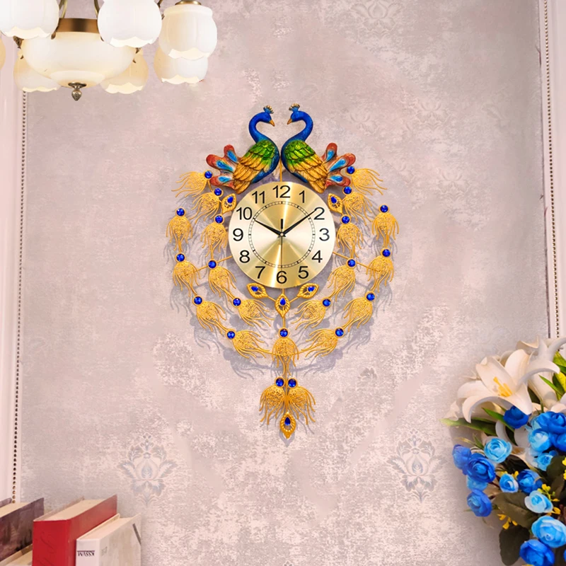 Peacock Nordic Wall Clocks Dig - Resin Art Wall Clock recension och pris