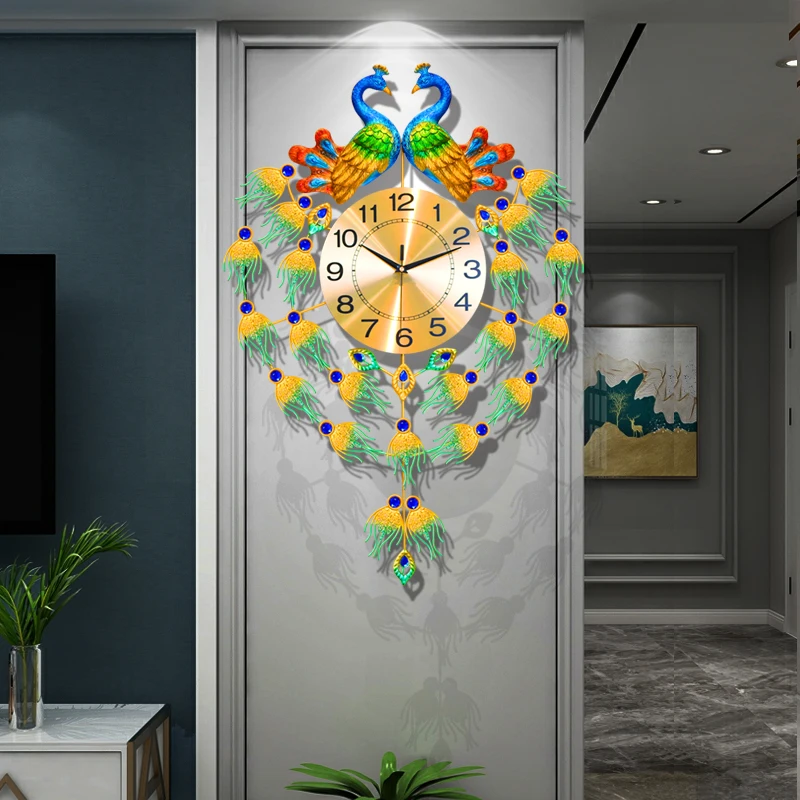 Peacock Nordic Wall Clocks Dig - Resin Art Wall Clock recension och pris