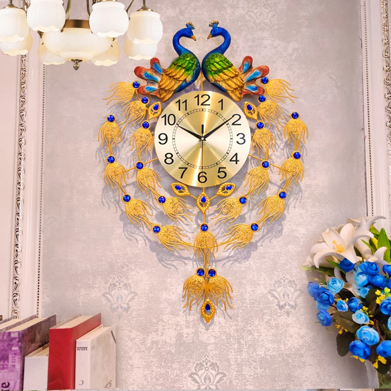 Peacock Nordic Wall Clocks Dig - Resin Art Wall Clock recension och pris