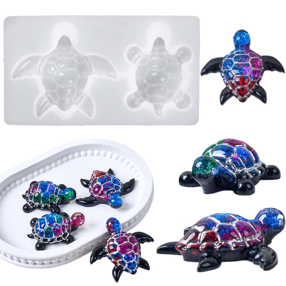 3D Sea Turtle Keychain Silicon - Resin Art Acrylic recension och pris