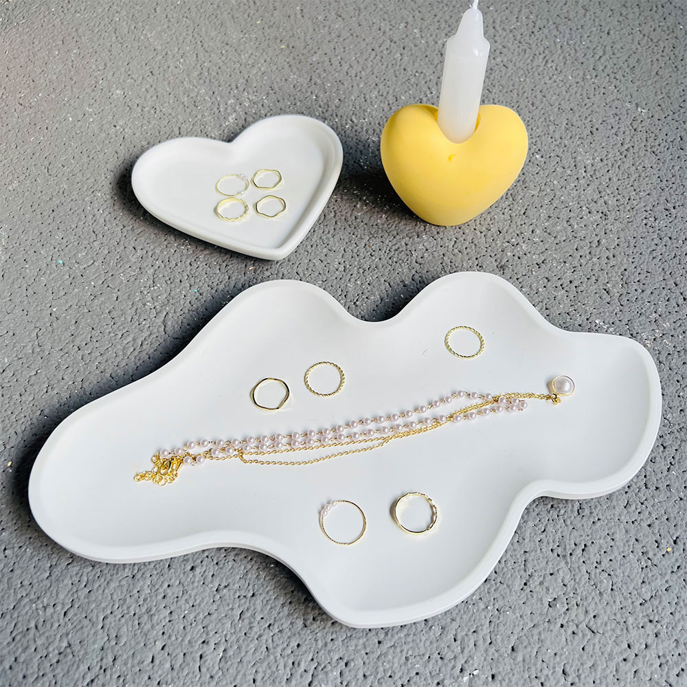 Cloud Storage Tray Concrete Mo - Resin Art Tray recension och pris