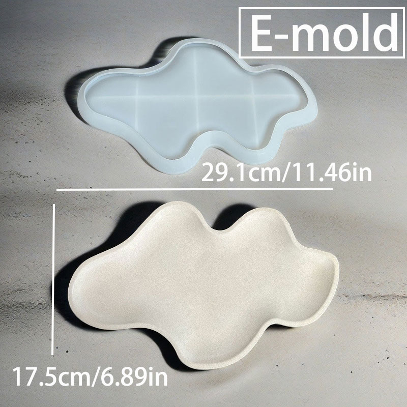 Cloud Storage Tray Concrete Mo - Resin Art Tray recension och pris