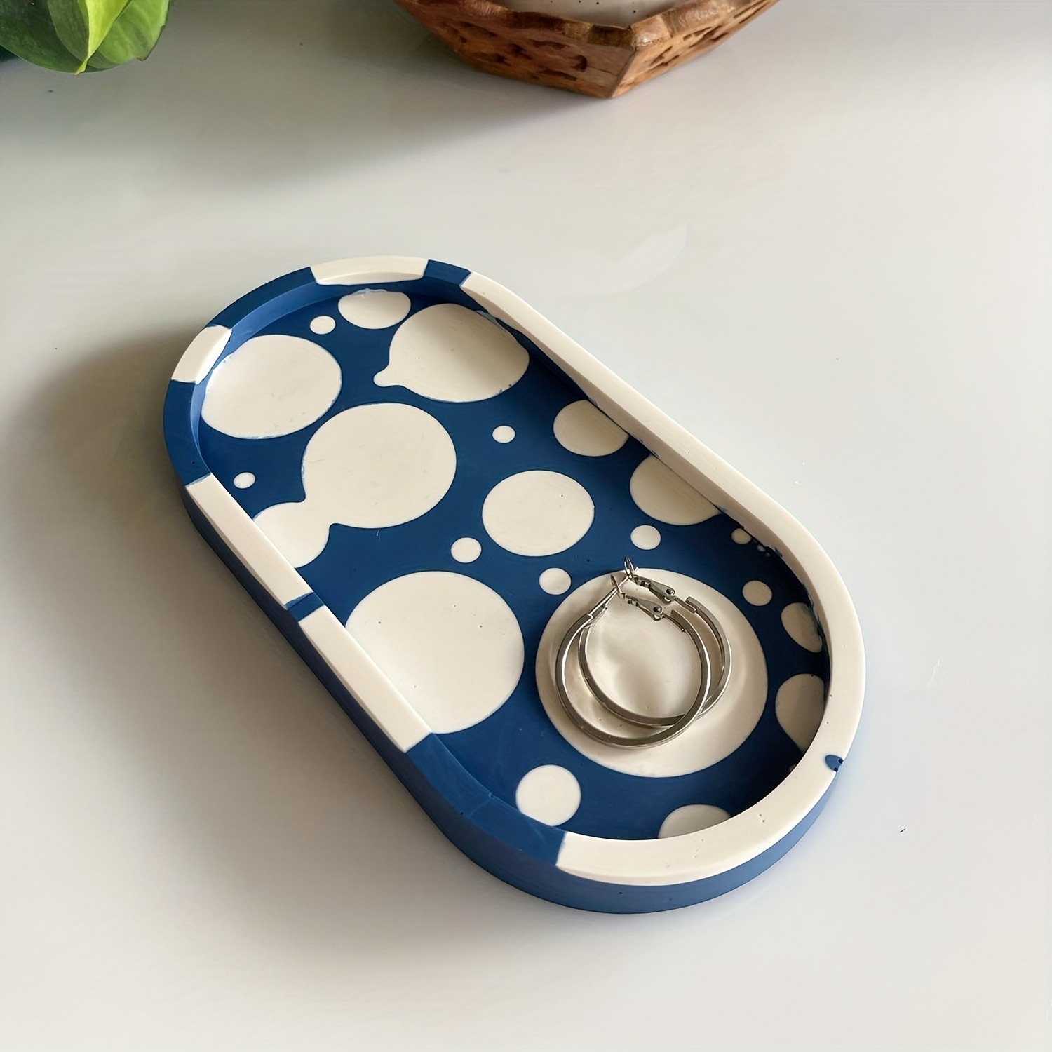 1pc Oval Coaster Epoxy Resin C - Resin Art Tray recension och pris